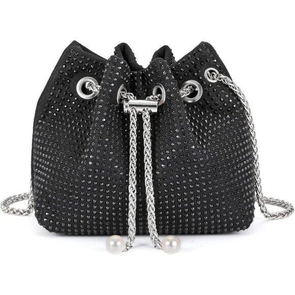 Accessories - Women Glitter Pearl Crossbody Clutch Mini Bag for Formal Events
